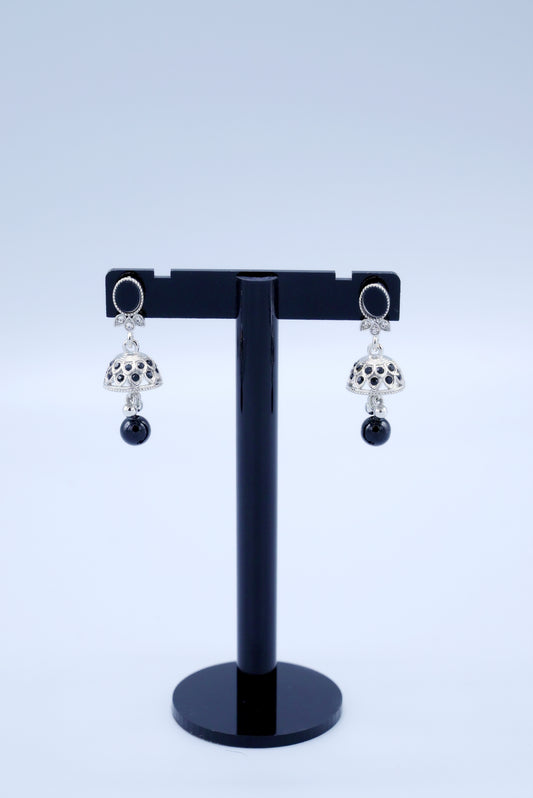 JHUMKI EARRINGS WITH CRYSTAL STONES